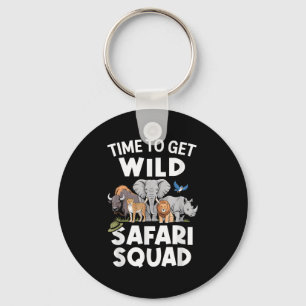 Porte-clés Safari Tour Guide Safari Animaux Safari Temps Pour