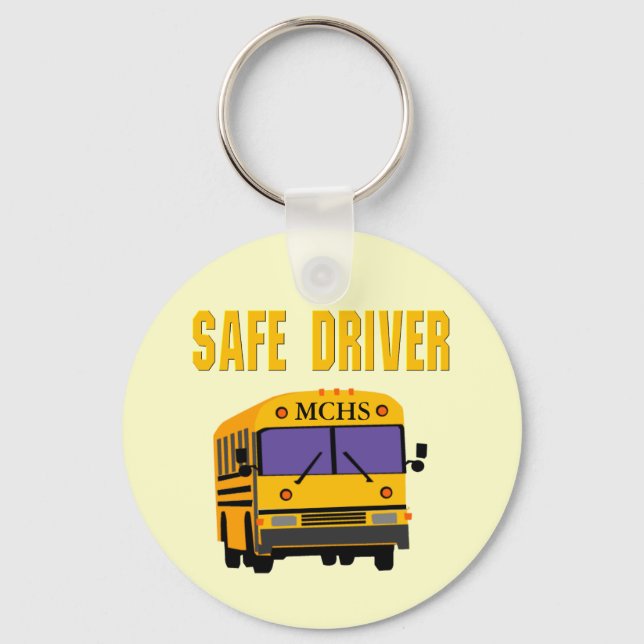 Porte-clés Safe Driver School Bus Driver Keyring (Recto)