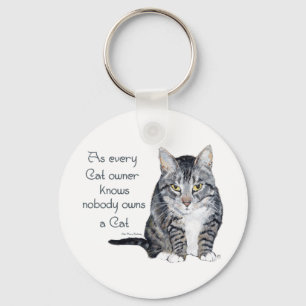 Porte-clés Sagesse de chat - comme tout propriétaire de chat