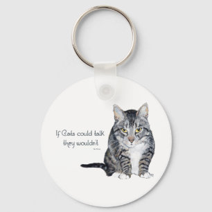 Porte-clés Sagesse de chat - si les chats pouvaient parler, i