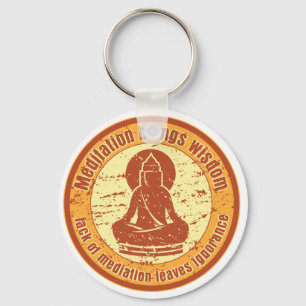 Porte-clés Sagesse de la médaille de Bouddha
