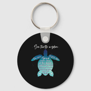 Porte-clés Sagesse de la tortue marine Amour de la tortue mar