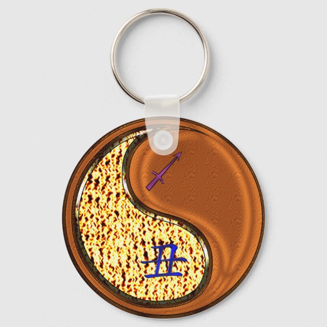 Porte-clés Sagittaire et boisé (Recto)