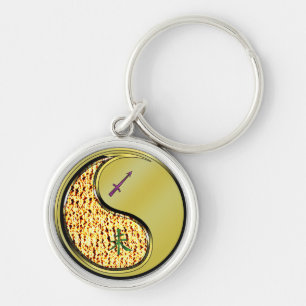 Porte-clés Sagittaire et chèvre métallique