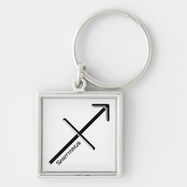 Porte-clés SAGITTARIUS, Conception abstraite du signe zodiaqu (Devant)
