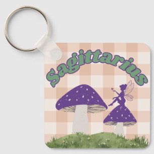 Porte-clés Sagittarius Cottagecore Fée esthétique Champignons