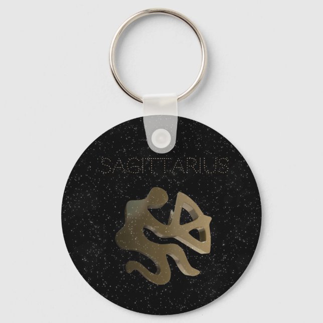 Porte-clés Sagittarius golden sign (Recto)