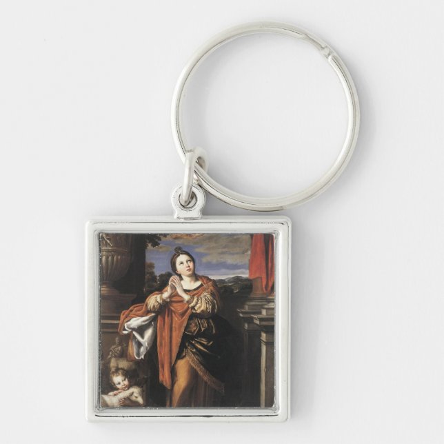 Porte-clés Saint Agnes par Domenichino (c. 1620) (Devant)