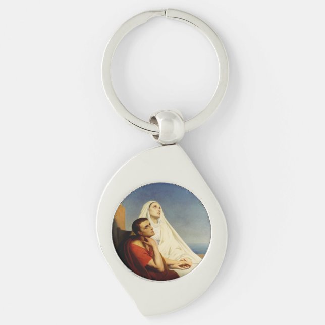Porte-clés Saint Augustin et Sainte Monique (Devant)