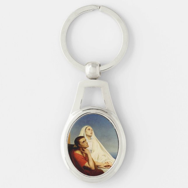 Porte-clés Saint Augustin et Sainte Monique (Devant)