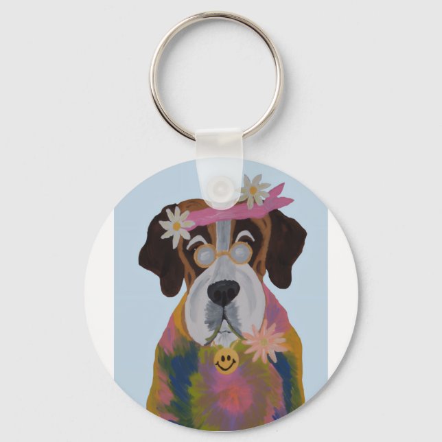 Porte-clés Saint Bernard Hippie (Recto)