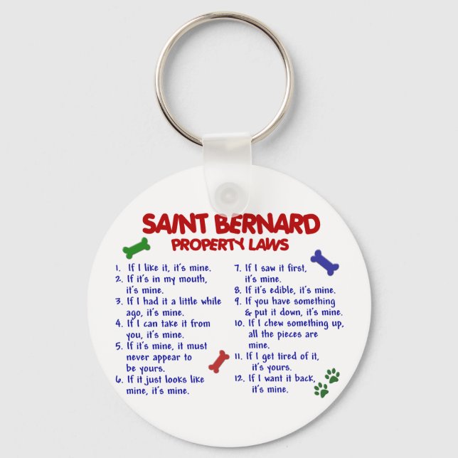 Porte-clés SAINT BERNARD Propriété Lois 2 (Recto)