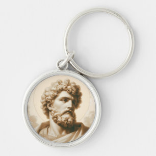 Porte-clés Saint Christopher Oeuvre d'art Protection religieu