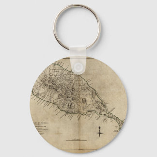 Porte-clés Saint Christopher (Saint-Kitts), carte des Caraïbe