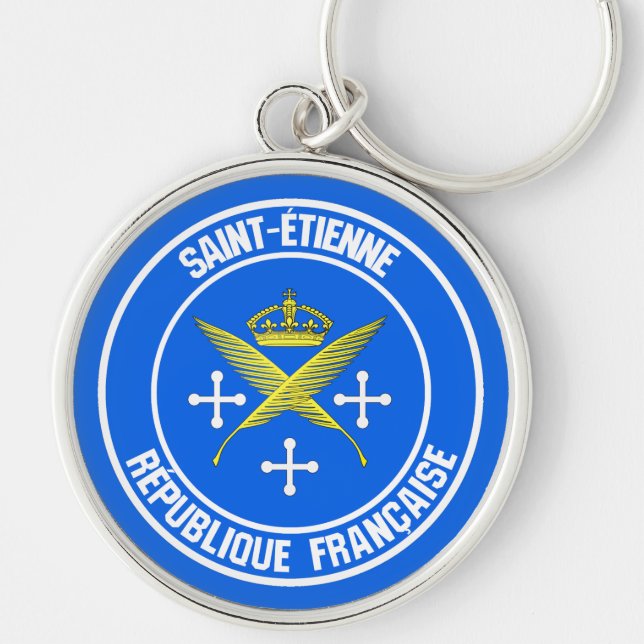 Porte-clés Saint-Étienne Round Emblem (Devant)
