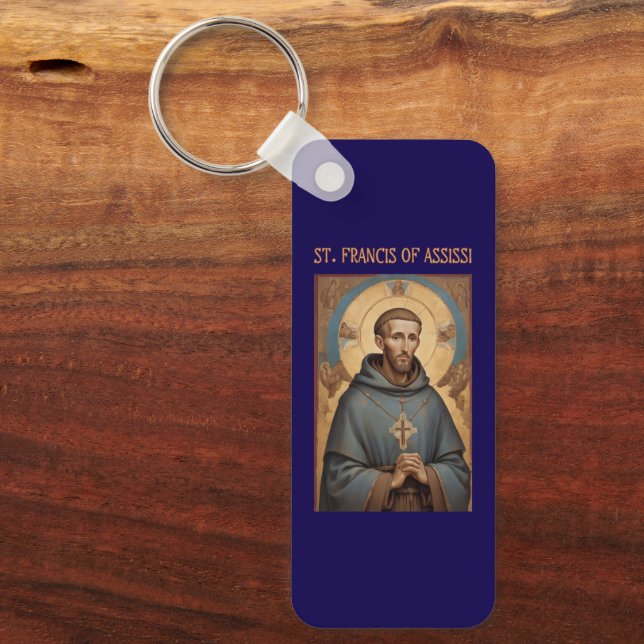 Porte-clés Saint François d'Assise Porte - clé catholique (Recto)