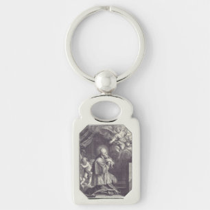 Porte-clés Saint François de Sales Art en noir et blanc