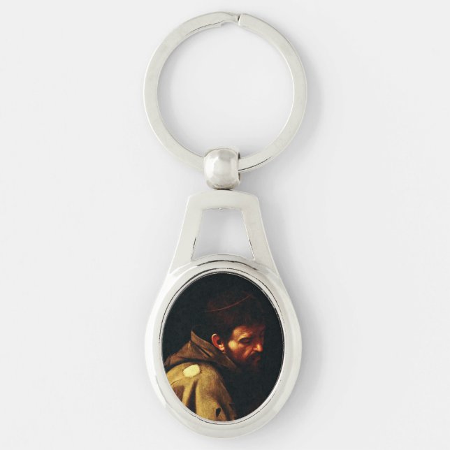 Porte-clés Saint François par Le Caravage Chef-d'œuvre baroqu (Devant)
