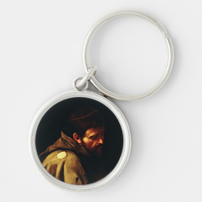 Porte-clés Saint François par Le Caravage Chef-d'œuvre baroqu (Devant)