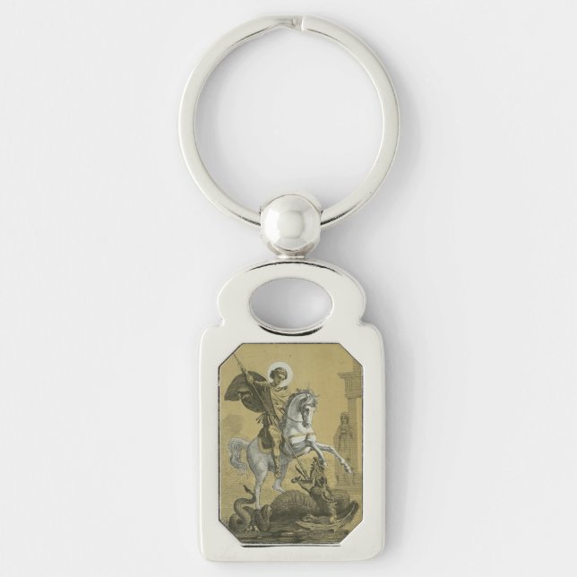 Porte-clés Saint George – Premium "Sunburst Gold" Art (Devant)