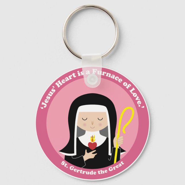 Porte-clés Saint Gertrude le Grand (Recto)