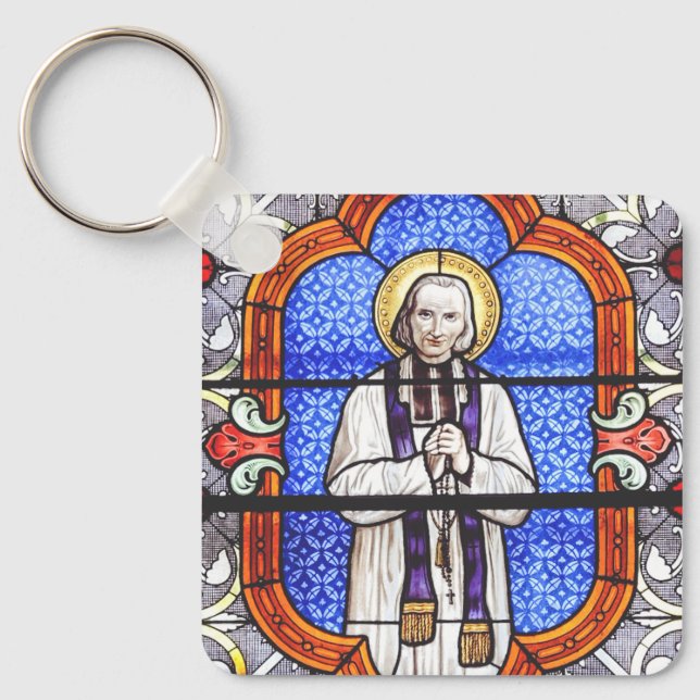 Porte-clés Saint Jean Vianney Guide de l'Âme Premium Impressi (Recto)