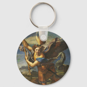 Porte-clés Saint Michael Vanquishing Satan par Raphael