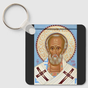Porte-clés Saint Nicolas de Myre Art Orthodoxe de Grande Qual