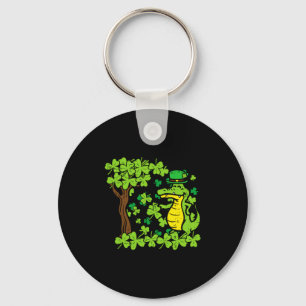 Porte-clés Saint Patrick Jour Alligator Trèfle Saint Pattys H