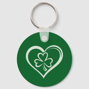 Porte-clés Saint Patrick's Day Drôle Shamrock Coeur irlandais