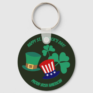 Porte-clés Saint Patrick's Day fier irlandais américain