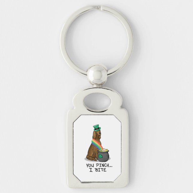 Porte-clés Saint Patrick's Day Irlandais Setter Dog (rouge 1) (Devant)