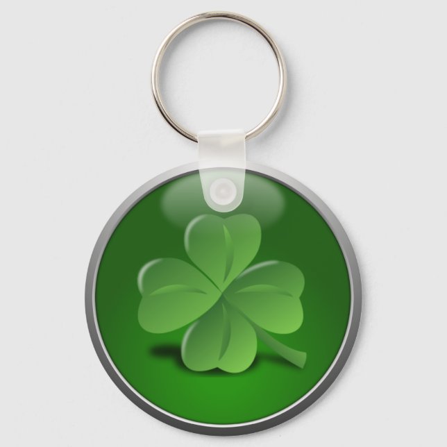 Porte-clés Saint Patrick's Day Shamrock chanceux (Recto)