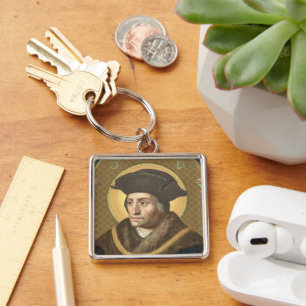 Porte-clés Saint Thomas More (SAU 026) Métal Premium