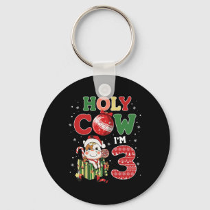Porte-clés Saint Vache Je suis 3 Anniversaire Garçon 3e Vache