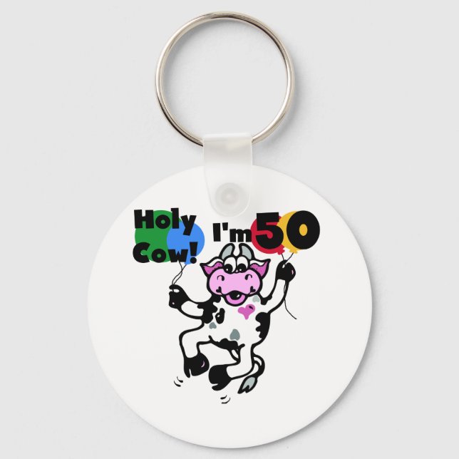 Porte-clés Saint Vache Je suis 50 T-shirts et cadeaux (Recto)