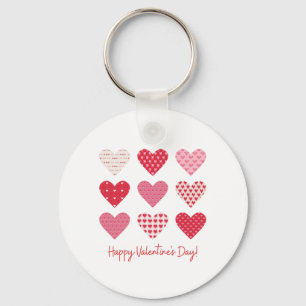 Porte-clés Saint-Valentin 2023 Coeurs rouges doux