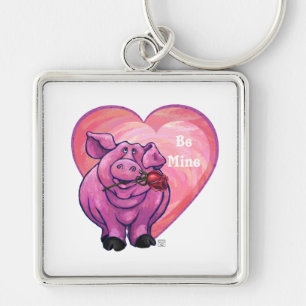 Porte-clés Saint Valentin au cochon