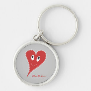 Porte-clés Saint-Valentin au cœur souriant