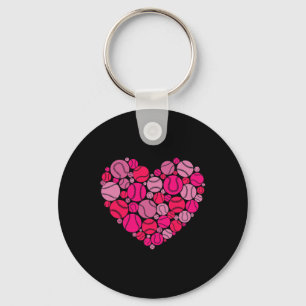 Porte-clés Saint Valentin Coeur Amour Baseball Hommes Femmes