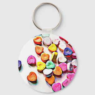 Porte-clés Saint Valentin Coeurs bonbons