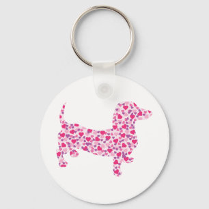 Porte-clés Saint Valentin Dachshund