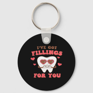 Porte-clés Saint-Valentin dentaire J'ai des obturations pour