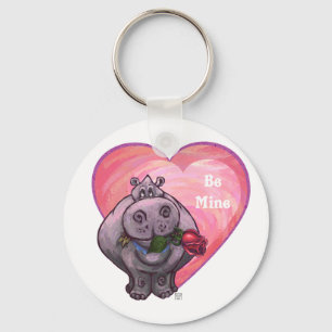 Porte-clés Saint-Valentin Hippopotame