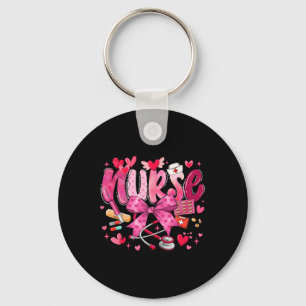 Porte-clés Saint-Valentin infirmière mignonne coquette stétho