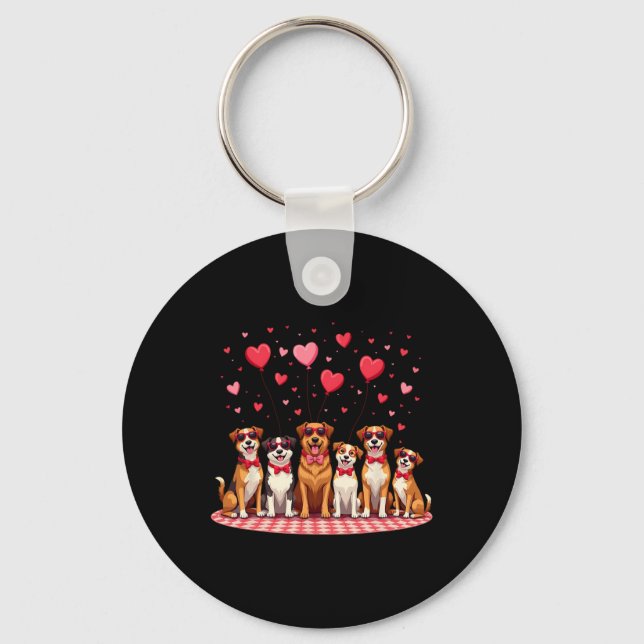 Porte-clés Saint-Valentin Maman de Chien Mignon Chien de la S (Recto)