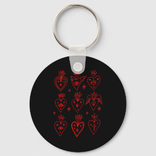 Porte-clés Saint-Valentin Mexicain Milagro Gothique Gothique