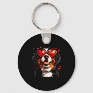 Porte-clés Saint-Valentin pour amoureux de chien bernois de m