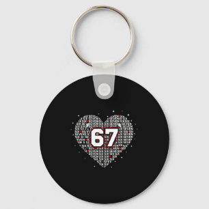 Porte-clés Saint-Valentin Six Sept 67 Mème 6 7 Cœur Garçons G