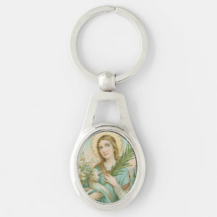 Porte-clés Sainte Agnès de Rome (MH 01)
